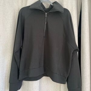 SPANX AIR ESSENTIALS dark green quarter zip